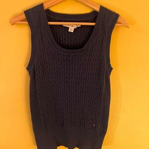 Tommy Hilfiger Women's Navy Blue Preppy Sweater Vest - Size Medium
